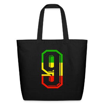 jersey number 9 - color change - Eco-Friendly Cotton Tote - black - Front