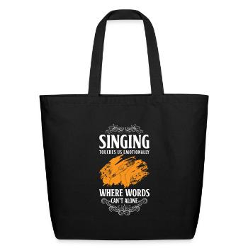 Singing Singer Melody Music School - Eco-Friendly Cotton Tote - black - Front