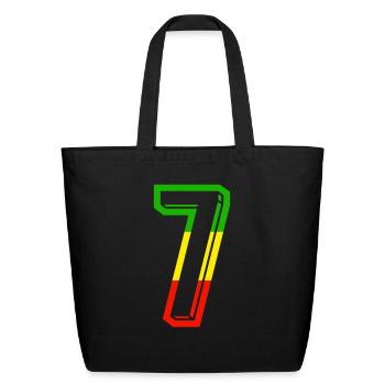 jersey number 7 - color change - Eco-Friendly Cotton Tote - black - Front