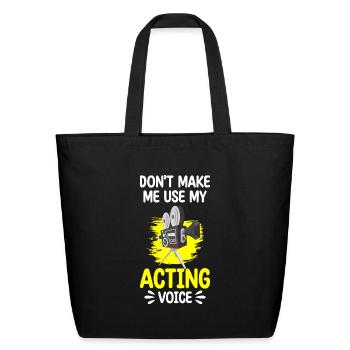 Stage Rehearsal Stage Design Curtain - Eco-Friendly Cotton Tote - black - Front