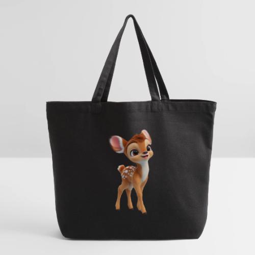 Sweet 3D Baby Deer with Big Eyes - Eco-Friendly Cotton Tote
