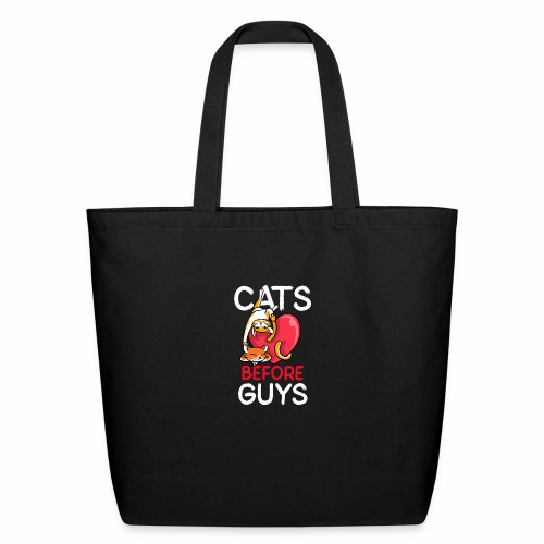 two cats before guys heart anti valentines day - Eco-Friendly Cotton Tote