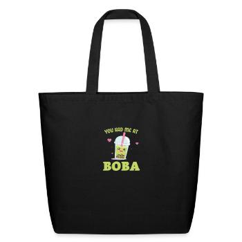 Bubble Tea Junkie, Bubble Tea Lover - Eco-Friendly Cotton Tote - black - Front