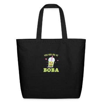 Bubble Tea Junkie, Bubble Tea Lover - Eco-Friendly Cotton Tote - black - Front