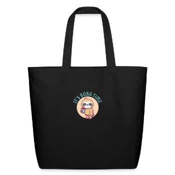 Bubble Tea Junkie, Bubble Tea Lover - Eco-Friendly Cotton Tote - black - Front