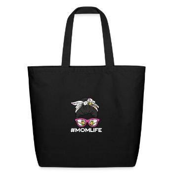 Plant Mom Momlife Gardening Flowers Gardner - Eco-Friendly Cotton Tote - black - Front