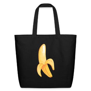 Banana - Eco-Friendly Cotton Tote - black - Front