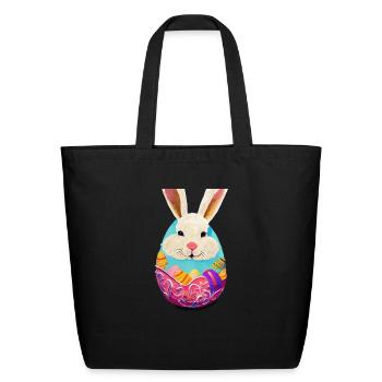 Easter bunny - Eco-Friendly Cotton Tote - black - Front