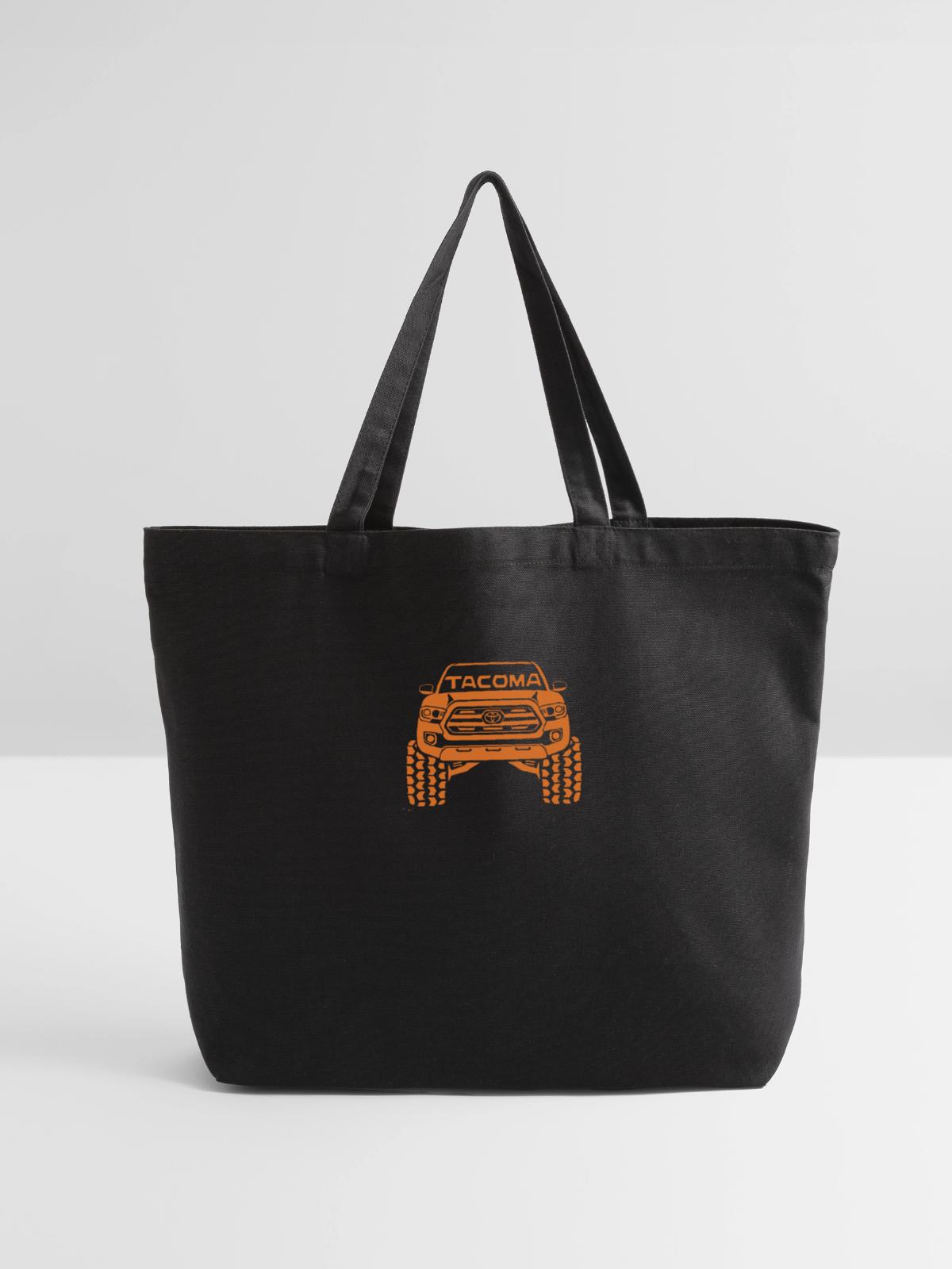 2016 Toyota Tacoma - Eco-Friendly Cotton Tote - black - Front