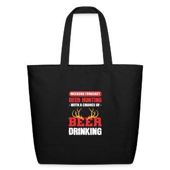 Chance of Beer Party-goer Gift - Eco-Friendly Cotton Tote - black - Front