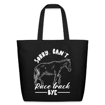 Horse Design - Eco-Friendly Cotton Tote - black - Front