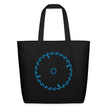 hacksaw blade - Eco-Friendly Cotton Tote - black - Front