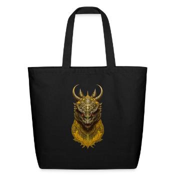 Horned Demon - Eco-Friendly Cotton Tote - black - Front