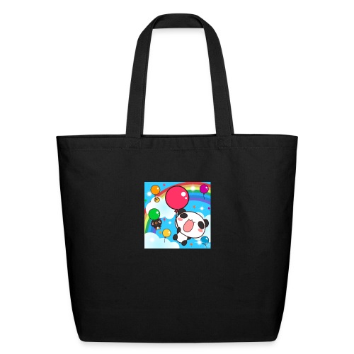 Rainbow with a panda - Eco-Friendly Cotton Tote