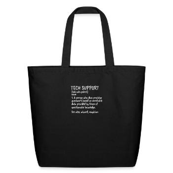 Tech Support Definition - Eco-Friendly Cotton Tote - black - Front