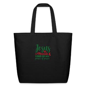 jesus messiah lord of all - Eco-Friendly Cotton Tote - black - Front