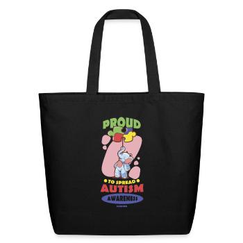 proud Autism - Eco-Friendly Cotton Tote - black - Front