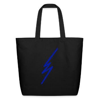 lightning strike - Eco-Friendly Cotton Tote - black - Front