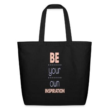 Soyez votre propre source d’inspiration - Sac fourre-tout en coton naturel - noir - Devant