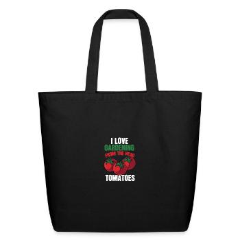 I Love Gardening From My Head Tomatoes Vegetables - Eco-Friendly Cotton Tote - black - Front