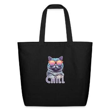 Chill - Eco-Friendly Cotton Tote - black - Front