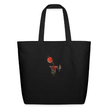 Basketball ball - Eco-Friendly Cotton Tote - black - Front