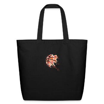 Basketball ball - Eco-Friendly Cotton Tote - black - Front