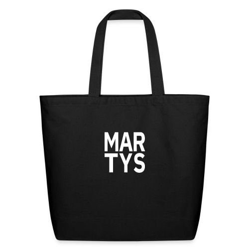 martys white block front only - Eco-Friendly Cotton Tote
