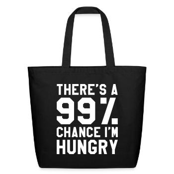 I'm Hungry - Eco-Friendly Cotton Tote - black - Front