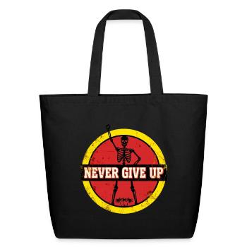 Never Give Up Skeleton Rally - Eco-Friendly Cotton Tote - black - Front