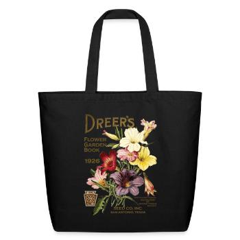 90s Vintage cottage core - Eco-Friendly Cotton Tote - black - Front