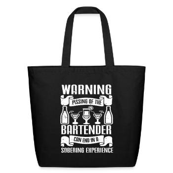 Bartender Gift Mixologist Job Waiter Bartender - Eco-Friendly Cotton Tote - black - Front