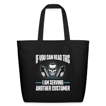 Bartender Gift Mixologist Job Waiter Bartender - Eco-Friendly Cotton Tote - black - Front