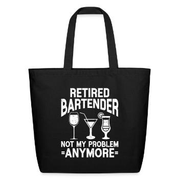 Bartender Gift Mixologist Job Waiter Bartender - Eco-Friendly Cotton Tote - black - Front