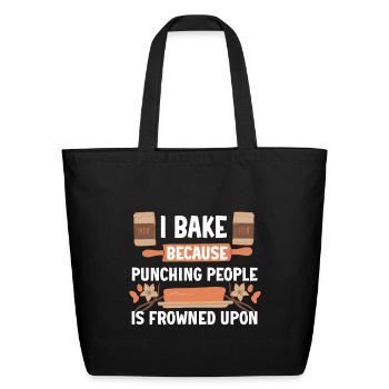 I Bake Baker Baking - Eco-Friendly Cotton Tote - black - Front