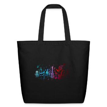 Music - Eco-Friendly Cotton Tote - black - Front