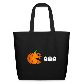 HUNGRY PUMPKIN - Eco-Friendly Cotton Tote - black - Front