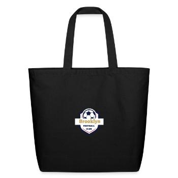 Brooklyn Football Crest - Eco-Friendly Cotton Tote - black - Front