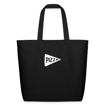 Pizza Slice - Eco-Friendly Cotton Tote - black - Front