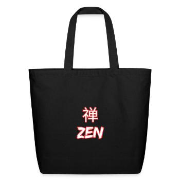 zen - Eco-Friendly Cotton Tote - black - Front