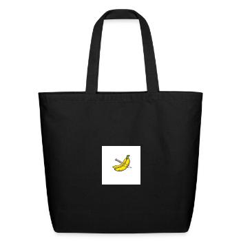 CUT BANANA - Eco-Friendly Cotton Tote - black - Front