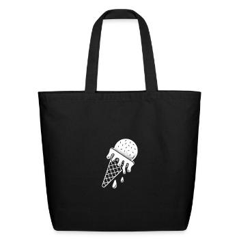 Sweet Ice Cream Cone Art – Fun Summer - Eco-Friendly Cotton Tote - black - Front
