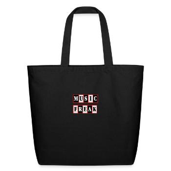 Music Freak - Eco-Friendly Cotton Tote - black - Front
