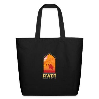 Egypt Tourist Gift - Eco-Friendly Cotton Tote - black - Front