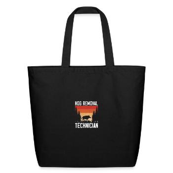 Hog Removal Technician Boar Hunter Hog Hunting - Eco-Friendly Cotton Tote - black - Front