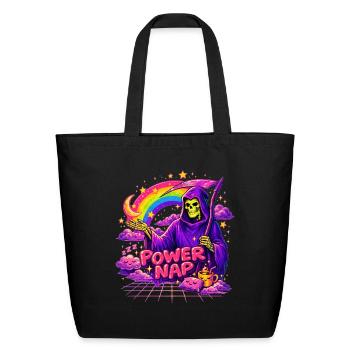 Power Nap Power Nap Rainbow - Eco-Friendly Cotton Tote - black - Front