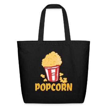 Popcorn - Eco-Friendly Cotton Tote - black - Front