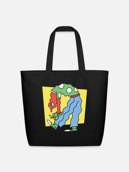 anti christmas creature - Eco-Friendly Cotton Tote - black