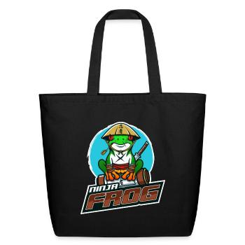 ninja frog gaming - Eco-Friendly Cotton Tote - black - Front