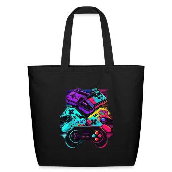 Control gamer Video Game Controller - Eco-Friendly Cotton Tote - black - Front